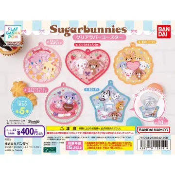 【フラットガシャポン】シュガーバニーズ クリアラバーコースター